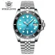 SD1953-Montre de Plongée existent pour Homme Cadran Turquoise Lunette en Céramique 41mm 300m