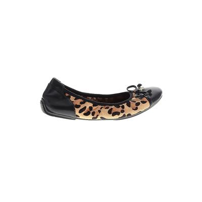 G.H. Bass & Co. Flats: Black Leopard Print Shoes - Women's Size 7 - Round Toe