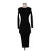 Lara Knit Cocktail Dress - Bodycon: Black Dresses - Women's Size Small