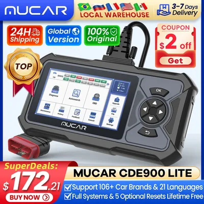 MUCAR CDE900 LITE Obd2 Scanner 2 + 32G outil de Diagnostic de voiture automatique automobile