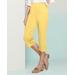 Draper's & Damon's Women's Classic Comfort® Pull-On Capris - Yellow - PL - Petite