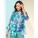 Draper's & Damon's Women's Zen Floral Big Shirt - Multi - PL - Petite