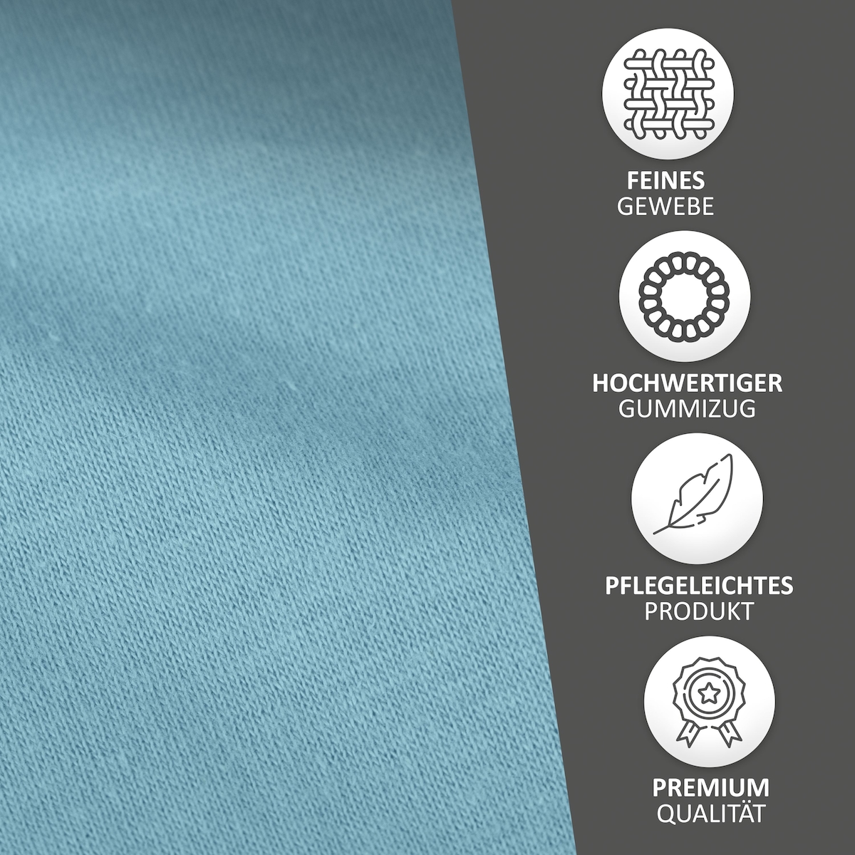 Spannbettlaken Jersey 100% Baumwolle 90-100x200 cm Petrol 2er Pack Image