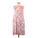 143 story Casual Dress - Midi: Pink Tie-dye Dresses - Women's Size Medium