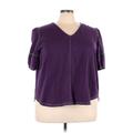 Weekend Suzanne Betro Short Sleeve T-Shirt: Purple Tops - Women's Size 4X