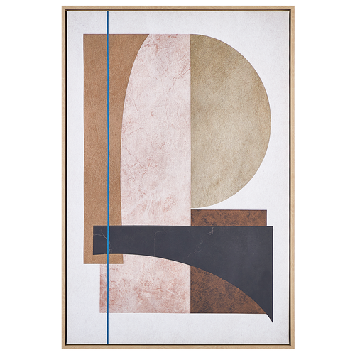 Leinwandbild Mehrfarbig Stoff Canvas MDF-Platte 63x93 cm Rechteckig mit Schattenfugenrahmen Abstraktes Motiv Modern Wohnzimmer Schlafzimmer