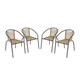 Fauteuils de jardin (lot de 4)