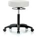 HBBOOMLIFE PERCH Degree Rolling Height Adjustable Massage Therapy Swivel Stool for Hardwood or Tile | Workbench Height | 300-Pound Weight Capacity | (Newport Fabric)