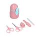 Baby Nail Kit 4 in 1 Cute Bunny Nail Care Set with Cute Case Nail Clippers Scissor Nail File Tweezers for Newborn