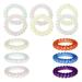 12 Solar Reactive Spiral Hair Coils For VSCO Girls Color Changing Ponytail Spiral Coil Bracelets For Kids Cute Phone Cord Hair Accessories For Teens Elastic Hair Ties (Multicolor)