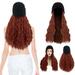 PhoneSoap Hair Curly Wavy Warm Knitted Women s Synthetic Velvet Winter Wig Knitted Long Wig Inch 28 Hat