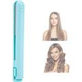 WJSXC 2 In 1 Hair Straightener And Curler Ceramic Mini Hair Curling Iron For Short And Long Hair Portable Mini Hair Curler Suitable For Home And Travel Light Blue