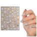 JPLZi Nail Sticker Shiny Holographic Self Adhesive Flower Art Diy Nail Art Decoration Nail Art Sticker Platinum Floral Abstract Mask 3d Nail Sticker French Tip Nail Stickers Nail Stickers For Girls