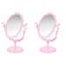 2 Count Gothic Rotating Mirror Mirror for Desk Mirrors Rotating Cosmetics Mirror Oval Mirror Rotating Vanity Mirror