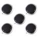 5Pcs Round Compact Mirror Pocket Makeup Mirror Cover Compact Mirror Double- sided Folding Mirror Small Mirror Accessories ( Black )