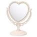 1pc Double Sided Mirror Heart Shaped Tabletop Mirror Vanity Mirror Rotating Makeup Mirror Desktop Mirror