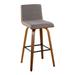 Carson Carrington Ljungby 30" Fixed-Height Bar Stool with Bent Wood Legs & Square Footrest (Set of 2)