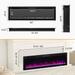 40"/50"/60" 1500W Electric Fireplace Wall-Mounted w/ Colorful Flame