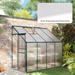 Outsunny 14 Piece Pack of Polycarbonate Greenhouse Panels, 4' x 2' x 0.16" Twin-Wall Polycarbonate Panels