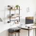 Industrial Pipe Shelf Bracket,Floating Shelf,DIY Storage Shelving Bookshelf