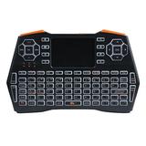 2.4G Mini Wireless Keyboard Air Mouse Three-color Backlight Keyboard with Touch Pad for Laptop TV