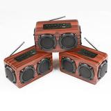 solacol Surround Sound with Wireless Speakers Wooden Square 5.0 Wireless Bluetooth Speaker with Dual Speaker Subwoofer Card Insertion Cable Fm with Rod Antenna Surround Sound Bluetooth Speakers