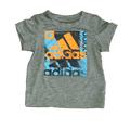 Pre-owned Adidas Boys Gray | Orange | Blue Athletic Top size: 3 Months