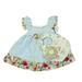 Pre-owned Bonnie Baby Girls Blue | White Floral Dress size: 6-9 Months