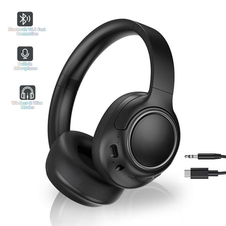 Wireless Headphones with Built-in Microphone Bluetooth Headphones Headset Noise Cancelling over-on Ear Headphones Lux Bluetooth Headphones for Home Game Computer