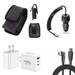 Travel Bundle for TCL 50 XL 5G Belt Holster Clip Carrying Pouch Case Screen Protector 40W Car Charger Power Adapter 3-Port Wall Charger USB C Cable (Dark Gray/Black)