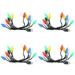 4 Pcs Light String Data Cable Creative USB Charging Line Xmas Lights Cell Phone Charger Christmas Cord for Cables