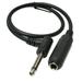 50cm 6.35mm Female To 1/4 Male Right Angle Mono Audio Guitar Speakers MIC Cable New