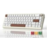 Womier SK65 65% Gasket Mounted Wireless Aluminum Keyboard with Knob - Gaming Keyboard White