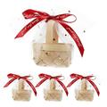 4pcs Miniature Woven Baskets Gauze Bowknot Mini Containers Photography Props Desktop Decors