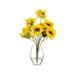 HYYYYH Artificial Sunflowers Flowers in Vase Large Silk Fake Floral Arrangements in Vase with Faux Plastic Pearl for Dining Table Centerpieces Home Decor