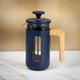 La Cafetiere Pisa 3 Cup Cafetiere - Navy And Wood