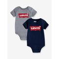 Pack of 2 Batwing Bodysuits for Babies by Levi's® grey