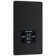 BG Evolve Matt Black Dual Voltage Shaver Socket 115/240V - PCDMB20B