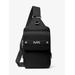 Michael Kors Varick Medium Leather Sling Pack Black One Size
