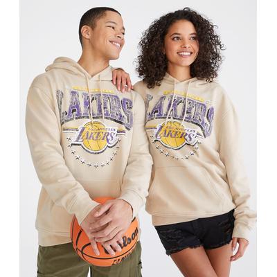 Aeropostale Mens' Los Angeles Lakers Pullover Hoodie - Beige - Size XS - Polyester