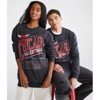 Aeropostale Mens' Chicago Bulls Basketball Crew Sweatshirt - Black - Size L - Polyester