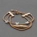 Lucky Brand Etched Butterfly Multi Chain Bracelet - Women's Ladies Accessories Jewelry Bracelets in Gold