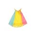 Dress - Popover: Yellow Color Block Skirts & Dresses - Kids Girl's Size 120