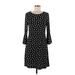 Tommy Hilfiger Casual Dress: Black Floral Motif Dresses - Women's Size 6