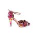 Rocket Dog Heels: Pumps Stiletto Feminine Pink Print Shoes - Women's Size 6 1/2 - Almond Toe
