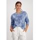 Monari Pullover Damen indigo gemustert, Gr. 42, Baumwolle, Weiblich Shirts