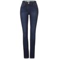 Cecil Slim Fit Jeans Damen dark blue wash, Gr. 34-32, Baumwolle, Weiblich