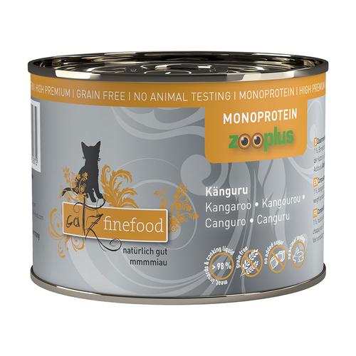 6x 200g Monoprotein zooplus Känguru catz finefood Katzenfutter nass
