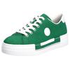 Sneaker RIEKER, Damen, Gr. 40, grün (smaragd, weiß), Lederimitat, sportlich, Schuhe, Freizeitschuh, Halbschuh, Schnürschuh mit Plateausohle