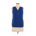 INC International Concepts Sleeveless Blouse: Blue Tops - Women's Size Medium